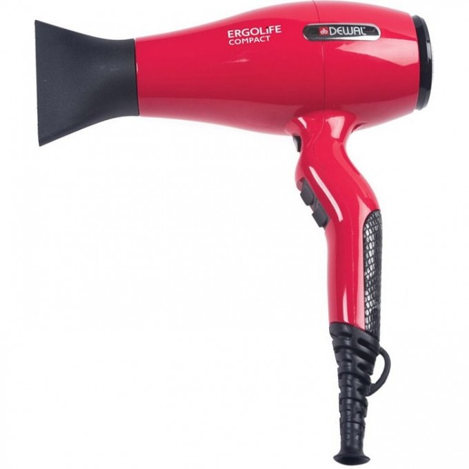 Фен 2000 Вт ErgoLife Compact DEWAL 03-002 Red Фен 2000 Вт ErgoLife Compact DEWAL 03-002 Red