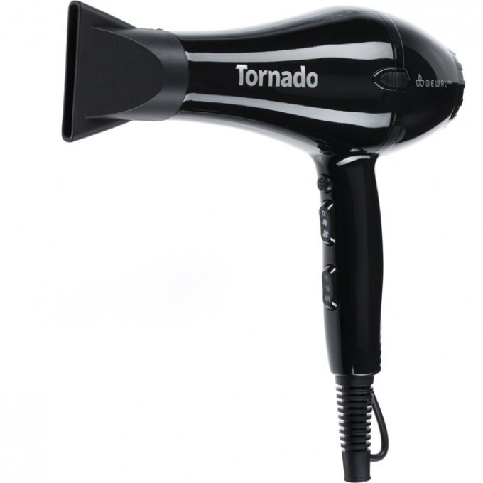 Фен DEWAL PRO TORNADO, черный, 2300Вт, ионизация, 2 насадки 03-8010 Black Фен DEWAL PRO TORNADO, черный, 2300Вт, ионизация, 2 насадки 03-8010 Black