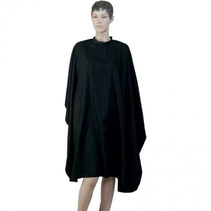 Пеньюар для стрижки "Классика" 130 x 148 см DEWAL AA22Black Пеньюар для стрижки "Классика" 130 x 148 см DEWAL AA22Black