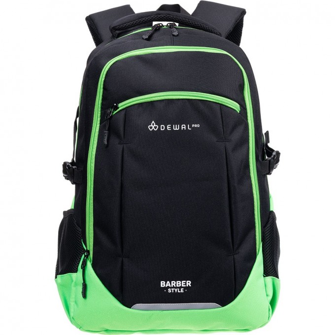 Рюкзак DEWAL BARBER STYLE, черно-зеленый, полиэстер 46 x 32 x 18 см GP18016 Рюкзак DEWAL BARBER STYLE, черно-зеленый, полиэстер 46 x 32 x 18 см GP18016