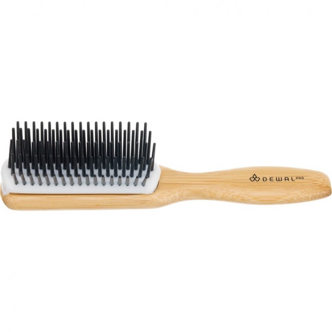 Щетка массажная DEWAL BAMBOO , деревянная, нейлоновый штифт, прямоугольная 5 рядная BRBAM203 Щетка массажная DEWAL BAMBOO , деревянная, нейлоновый штифт, прямоугольная 5 рядная BRBAM203